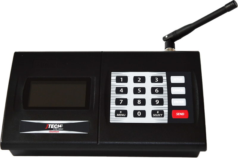 CST Transmitters. IStation, front view with display screen and keypad. 