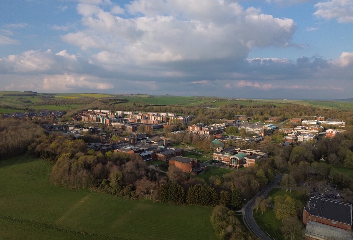 A birds eye view of the university of sussex