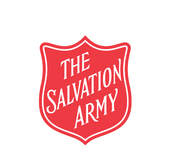 A red Salvation Army logo