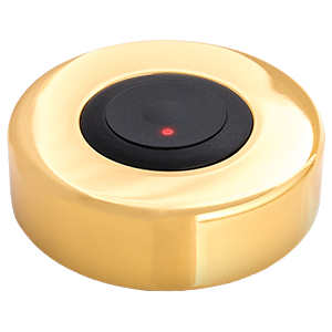 CST Call Buttons. Mini button encased in a gold chrome base. 