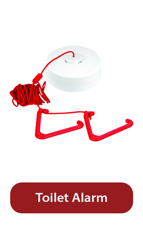 Pool Alarm with text below image in the words 'Pool & Lifeguard Alarms' 