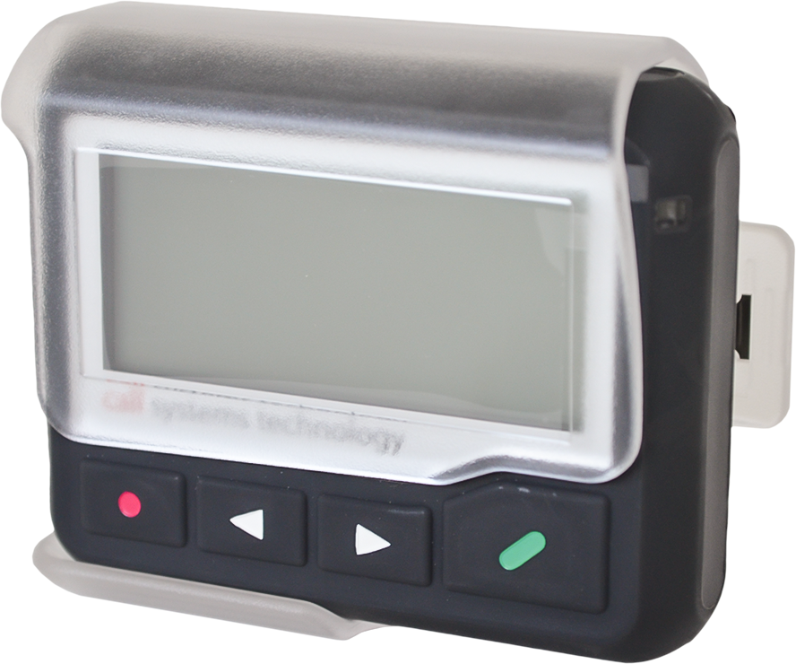 CST Staff Pager. 8001 pager in a belt clip. 