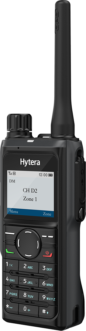 CST Two Way Radio. Hytera HP685 side view. 